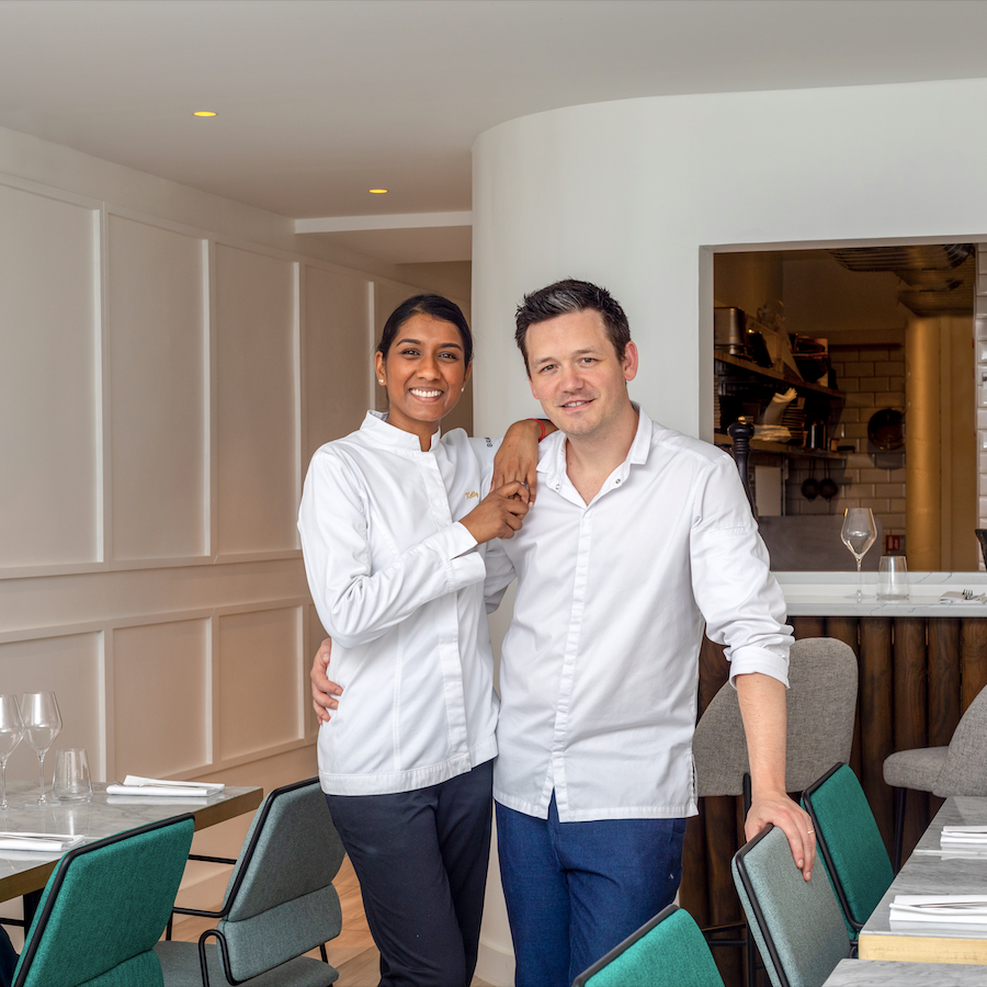 Cheffe Kelly Rangama et Chef pâtissier Jérôme Devreese